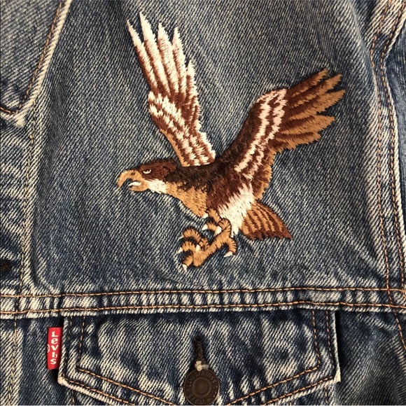 Levi's Blue Bomber Jacket with Dragon Embroidery - Picture 8 of 8